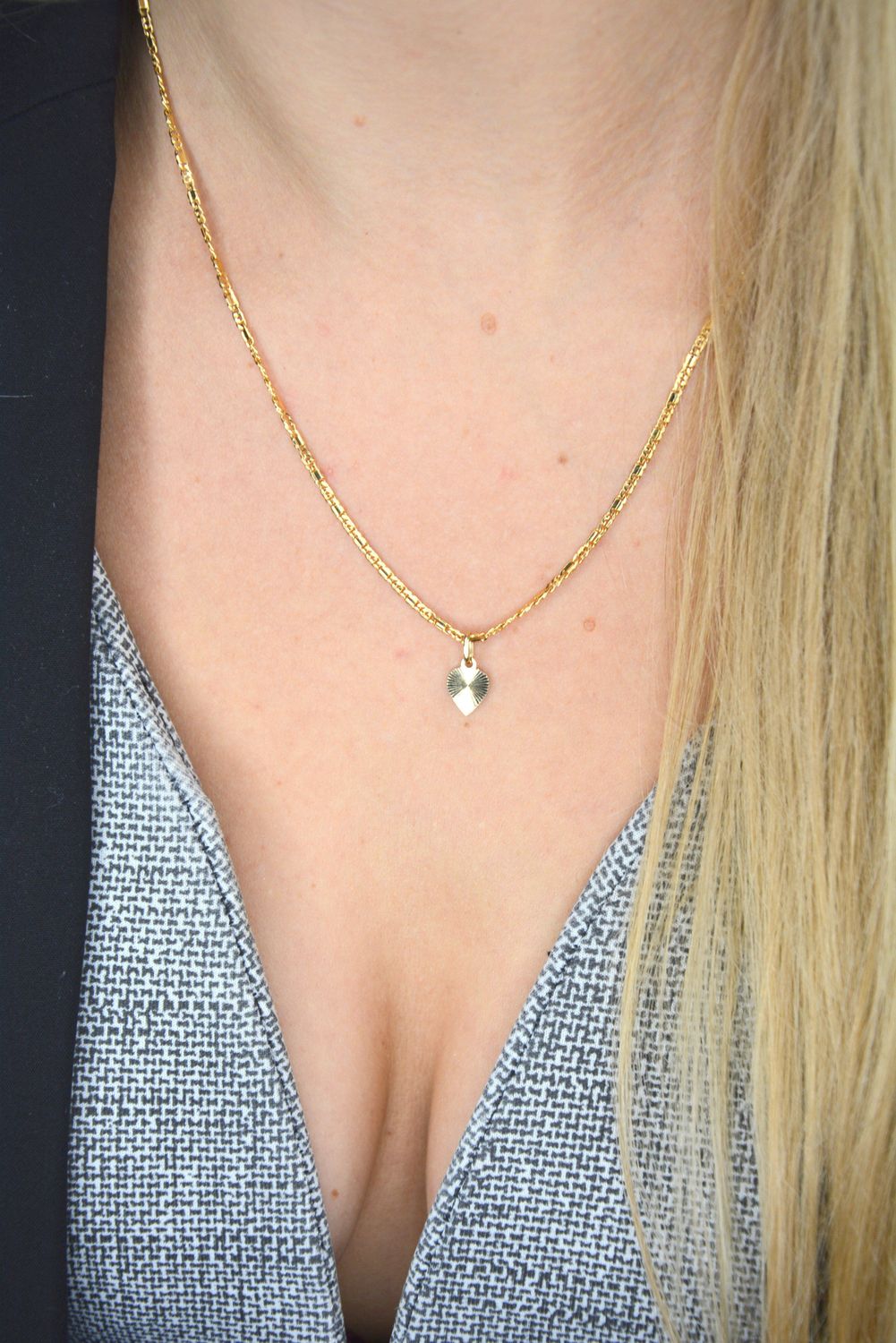 Złoty łańcuszek 585 o szerokości 2 mm z blaszką DIA-LAN-1235-585 2mm.jpg